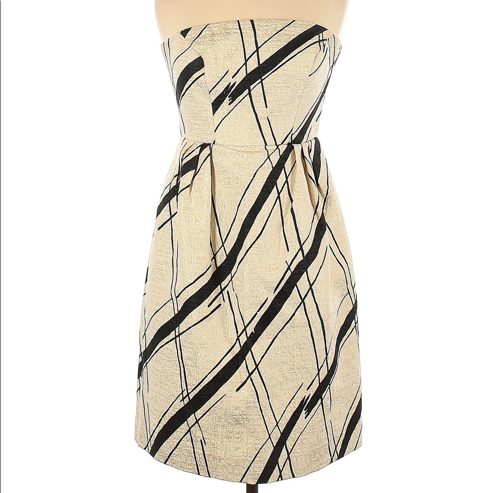 NWT Metallic strapless dress